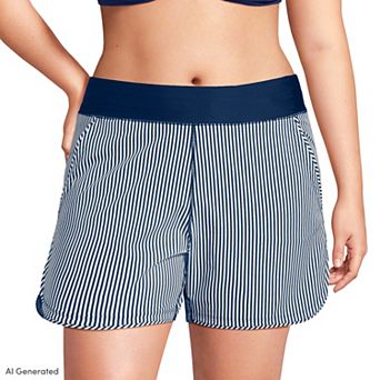 Plus Size Lands' End 5" Quick Dry Swim Shorts With Panty