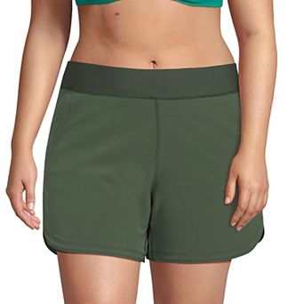 Plus Size Lands' End 5" Quick Dry Swim Shorts With Panty