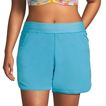 Plus Size Lands' End 5" Quick Dry Swim Shorts With Panty