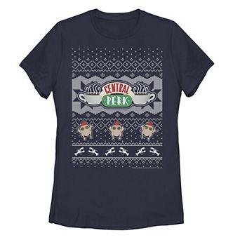 Juniors' Friends Central Perk Holiday Pattern Tee