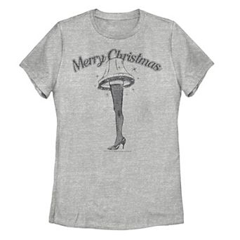 Juniors' A Christmas Story Merry Lamp Silhouette Tee