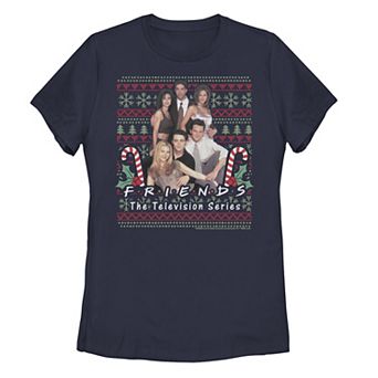 Juniors' Friends Ugly Christmas Sweater Group Shot Tee