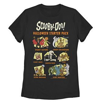 Juniors' Scooby-Doo Halloween Starter Pack Collage Tee