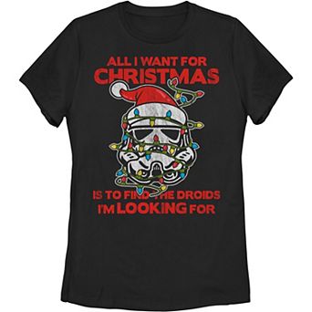 Juniors' Star Wars Holiday Lights Trooper Graphic Tee