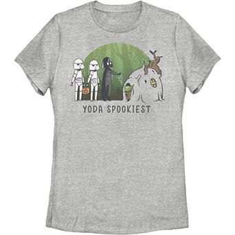 Juniors' Star Wars Yoda Spookiest Halloween Graphic Tee