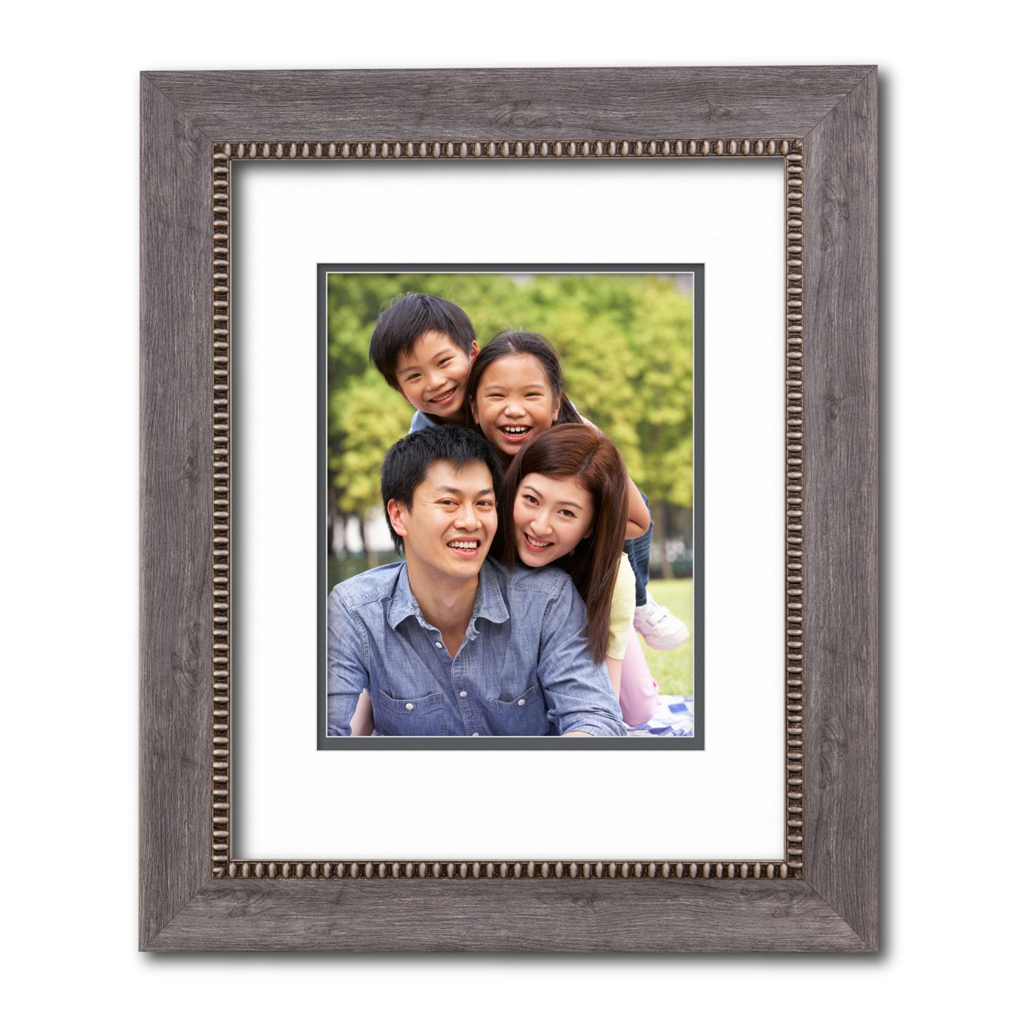 Kate and Laurel Calter Modern Wall Picture Frame Set, Rose Gold 16x20  matted to 8x10, Pack of 3