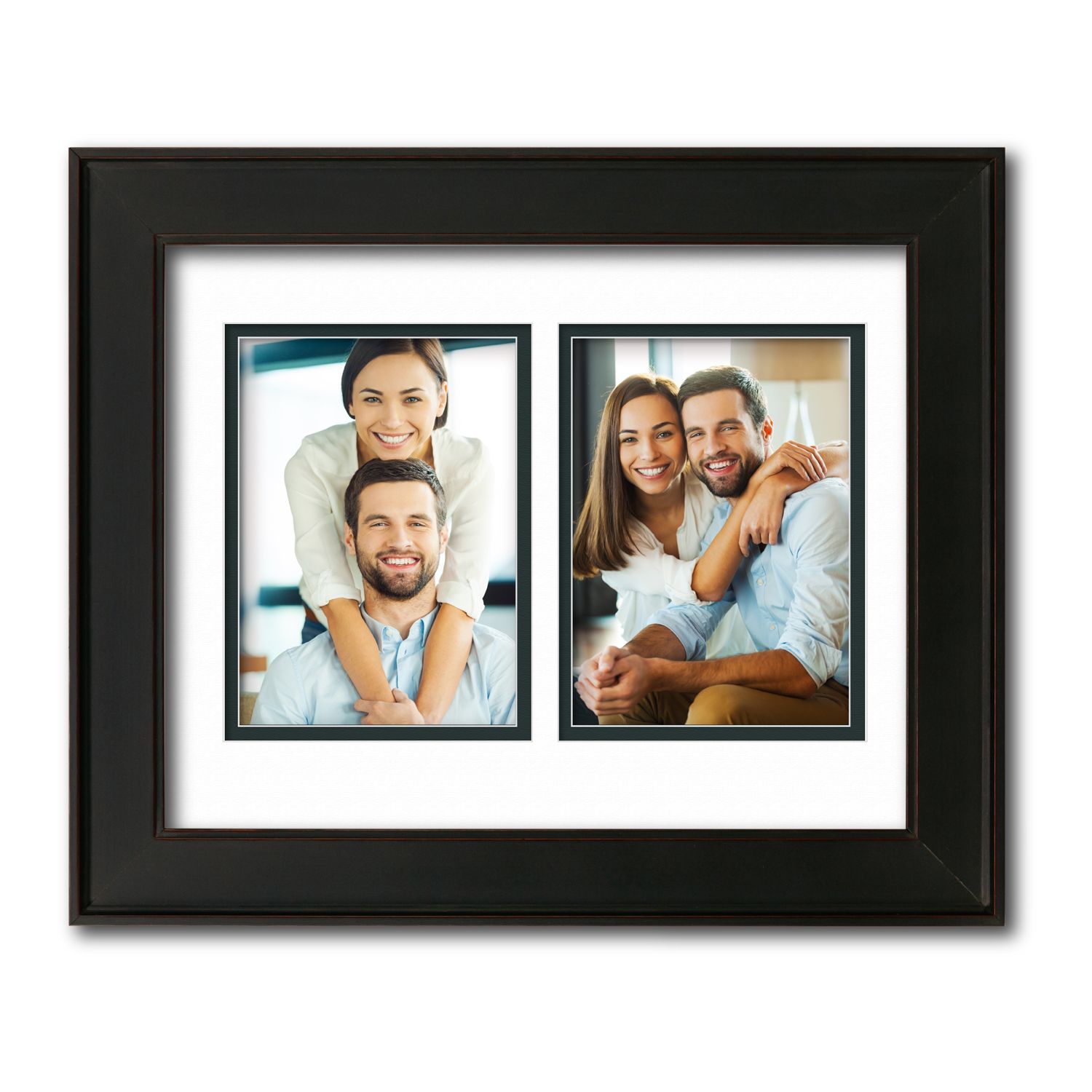 Lavish Home 12-Opening 4 in. x 6 in. Black Picture Frame Collage