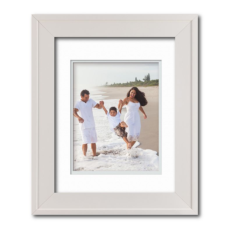 Metro Collection White Wall Frame with Double Mat, 11X14