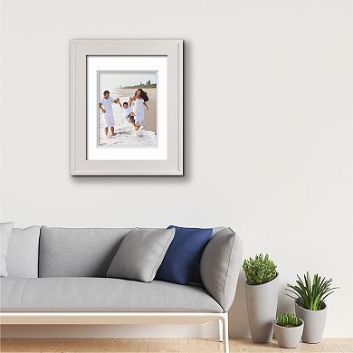Metro Collection White Wall Frame with Double Mat