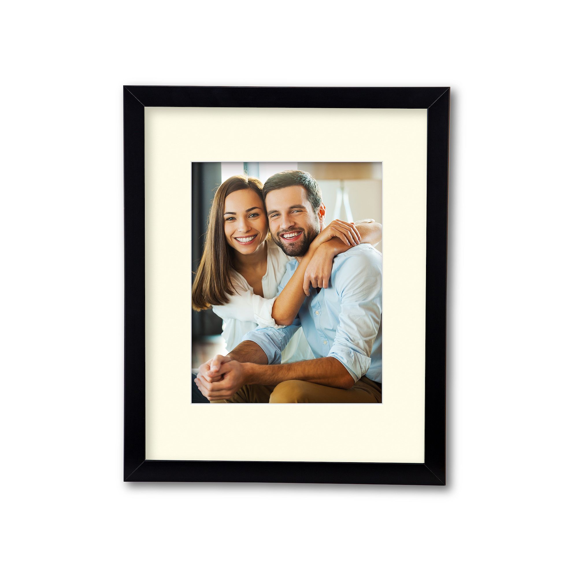 Harvest Collection Black Wall Frame with Cream Mat, Black Frame