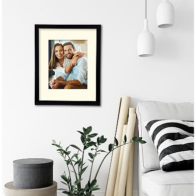 Harvest Collection Black Wall Frame with Linen Mat