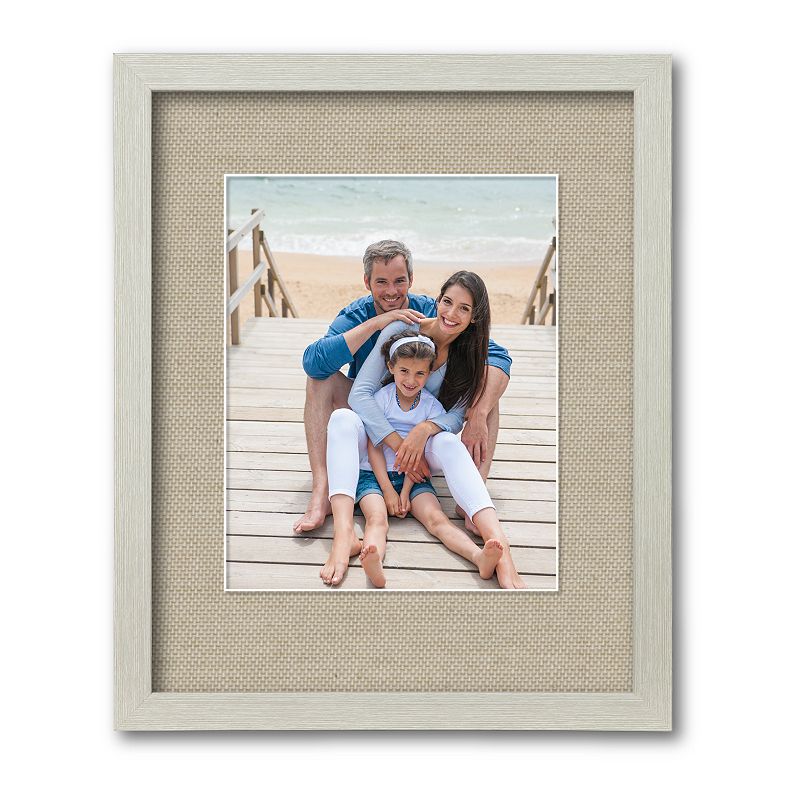 Harvest Collection Driftwood Grey Wall Frame with Linen Mat, 11X14