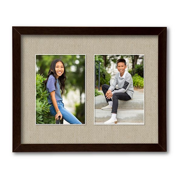 Harvest Collection Chestnut Collage Frame with Linen Mat