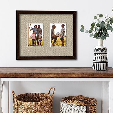 Harvest Collection Chestnut Collage Frame with Linen Mat
