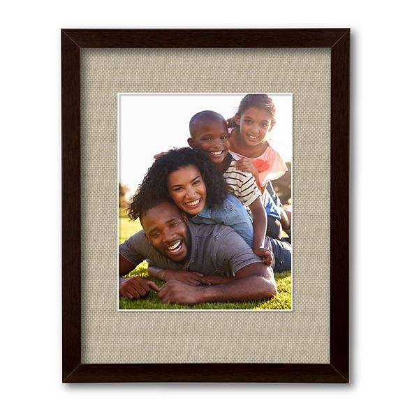 Harvest Collection Chestnut Wall Frame with Linen Mat