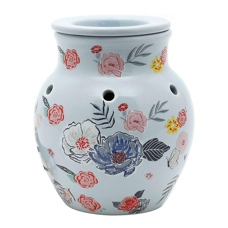 Sonoma Goods For Life Floral Wax Melt Warmer, White