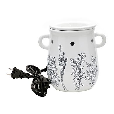 Sonoma Goods For Life White Floral Wax Melt Warmer