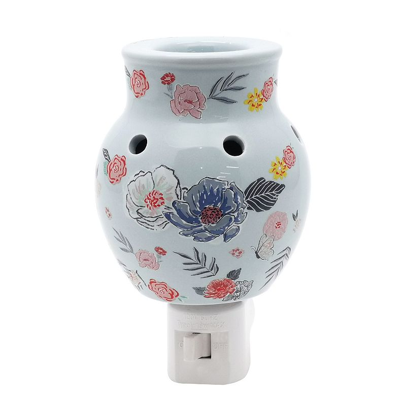 Sonoma Goods For Life Floral Outlet Wax Melt Warmer, White