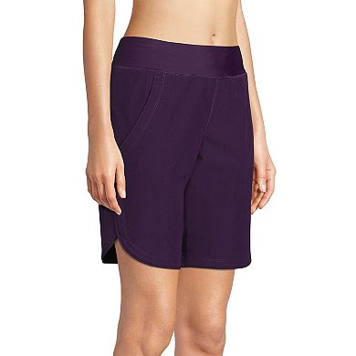 Women's Lands' End Quick Dry Thigh-Minimizer With Panty Swim Long Board Shorts