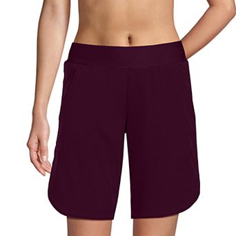 Women's Lands' End 9" Quick Dry Swim Board Short With Panty