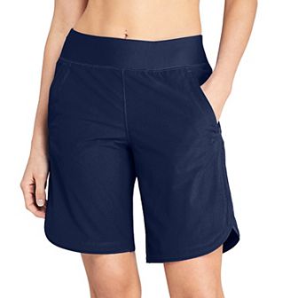 Women's Lands' End 9" Quick Dry Swim Board Short With Panty