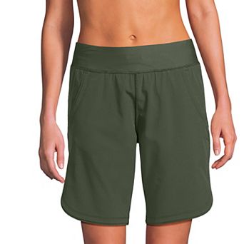 Women's Lands' End 9" Quick Dry Swim Board Short With Panty