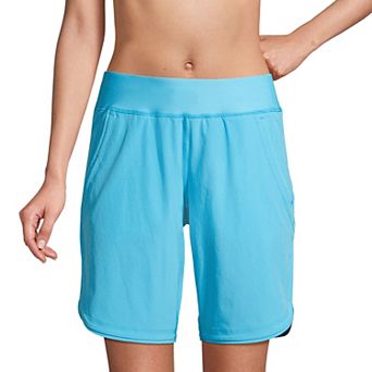 Women's Lands' End 9" Quick Dry Swim Board Short With Panty