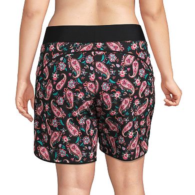 Plus Size Lands' End Quick Dry Thigh-Minimizer With Panty Swim Long Board Shorts