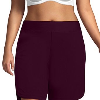 Plus Size Lands' End 9" Quick Dry Swim Board Shorts With Panty