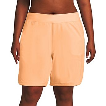 Plus Size Lands' End 9" Quick Dry Swim Board Shorts With Panty