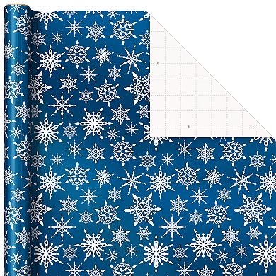 Hallmark Blue Foil Christmas Wrapping Paper 3-Pack