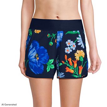 Women's Lands' End 3" Quick Dry Swim Shorts With Panty