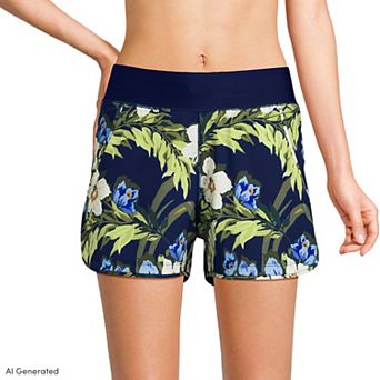 Women's Lands' End 3" Quick Dry Swim Shorts With Panty