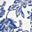 White Blue Floral