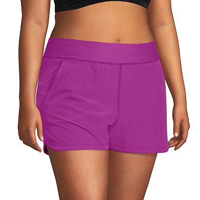 Plus Size Lands' End Quick Dry Thigh-Minimizer With Panty Swim Board Shorts