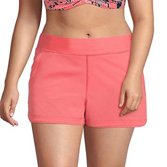 Plus Size Lands' End 3" Quick Dry Swim Board Shorts With Panty