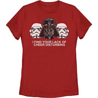 Juniors' Star Wars Vader Troopers Lack Of Cheer Christmas Tee