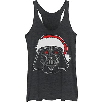 Juniors' Star Wars Santa Darth Vader Sketch Christmas Graphic Tank Top
