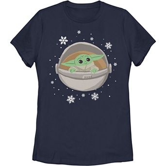 Juniors' Star Wars Mandalorian Cold Yoda Graphic Tee