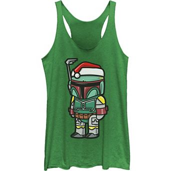 Juniors' Star Wars Darth Vader Saber Santa Hat Christmas Graphic Tank Top