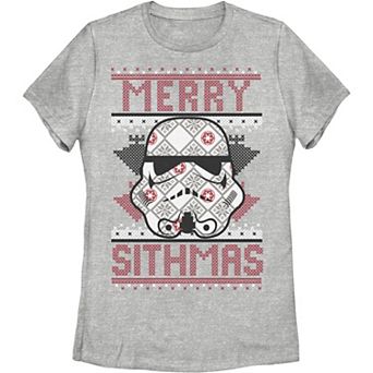 Juniors' Star Wars "Merry Sithmas" Stormtrooper Portrait tee