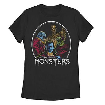 Juniors' Universal Monsters Group Framed Portrait Tee