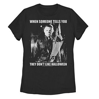 Juniors' Halloween "When Someone Tells You They Don't Like Halloween" Tee