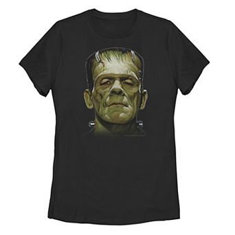 Juniors' Universal Monsters Frankenstein Big Face Tee