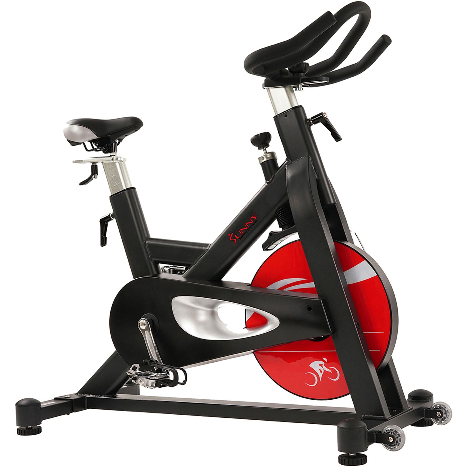 sunny health and fitness drive indoor cycling exercise bike