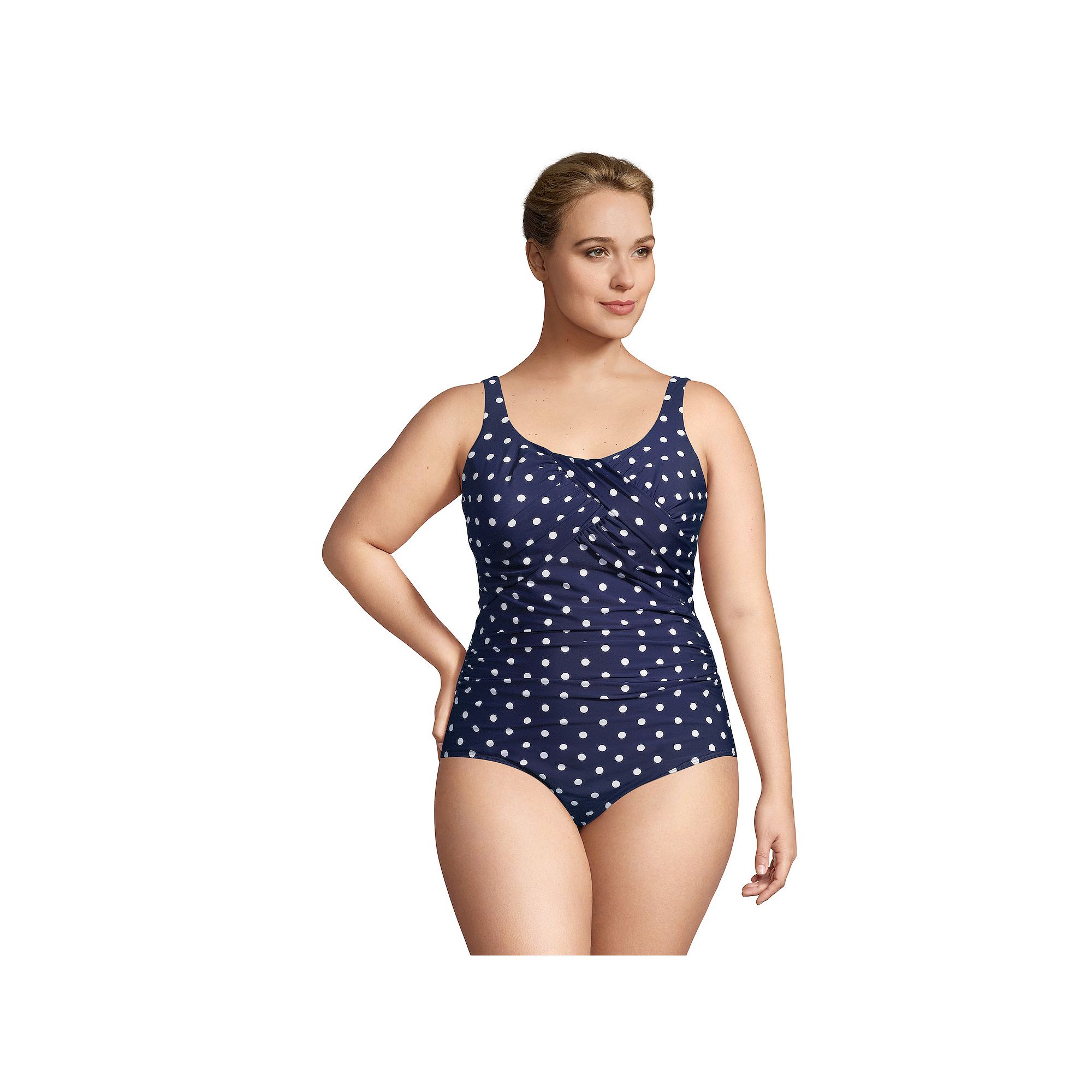 Plus Size Lands End Carmela SlenderSuit One-Piece Swimsuit, Womens, Size:
