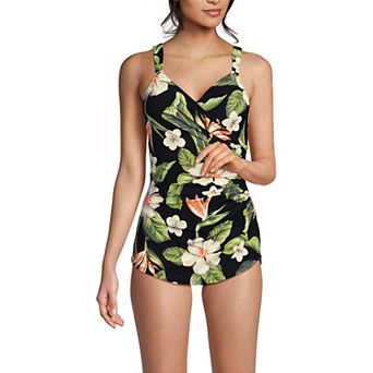 Women's Lands' End SlenderSuit Skirted One-Piece Swimsuit