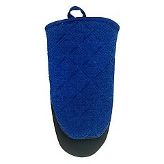 SANDVIVA Oven mitt, silicone/blue - IKEA