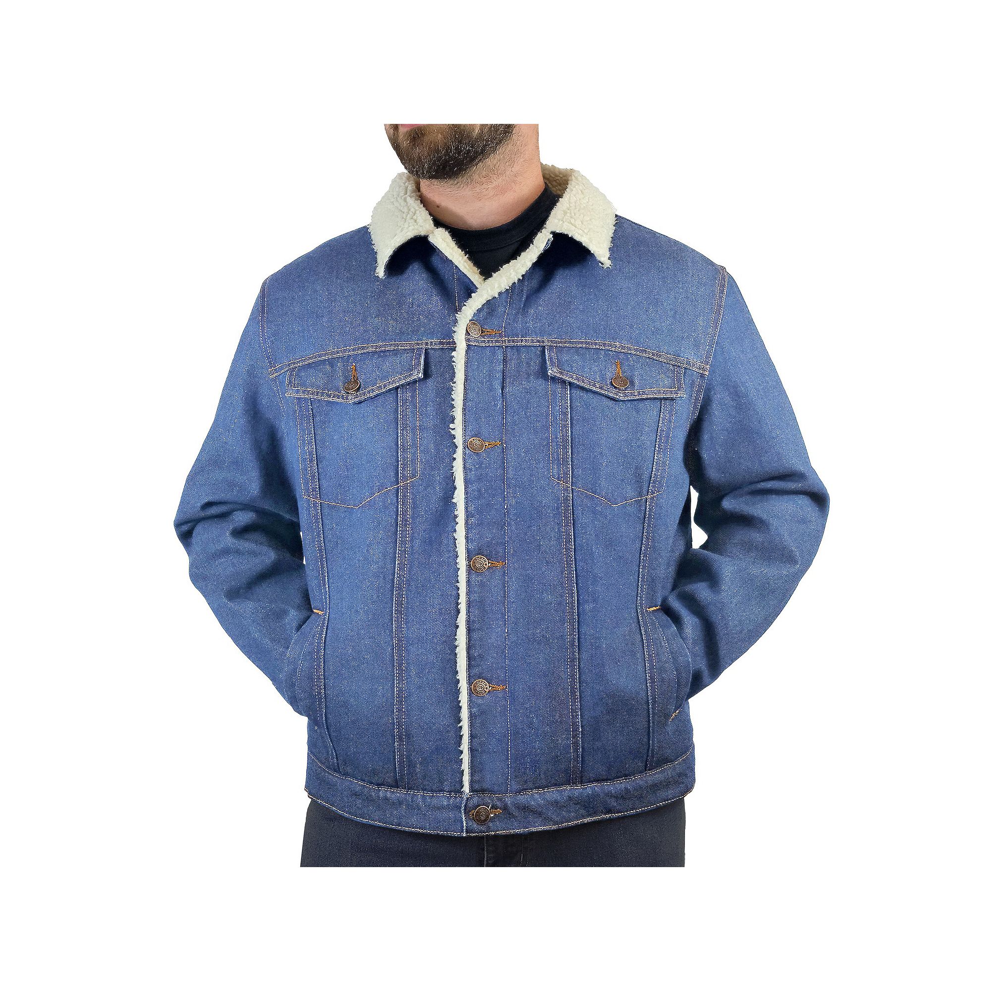 Mens Victory Outfitters Sherpa Lined Denim Jacket, Size: Small, Blue