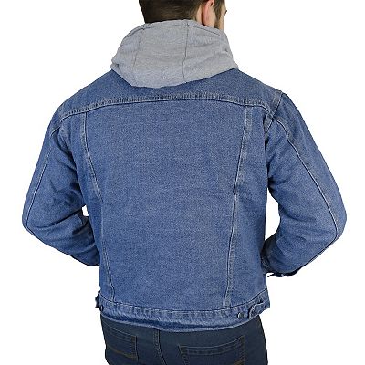 Men's Victory Outfitters Denim Jacket With Fleece Hood